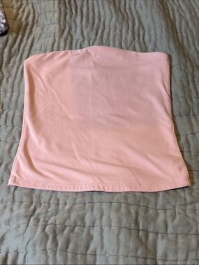 Garage Pale Pink Strapless Bandeau Top